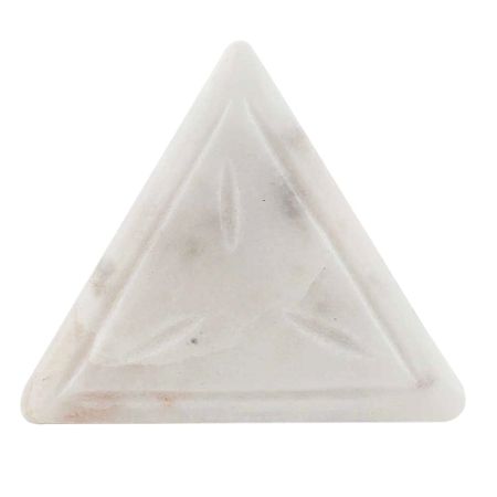 White Triangle Stone Dresser Knobs